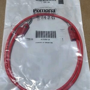 *NEW* [30] Pomona B-24-2-G 18 Red Banana Plug Patch Cord 2’ Long + Warranty! - Image 3