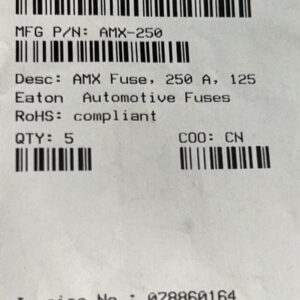 (5) EATON ELECTRONICS AMX-250 AMX Fuses 250 Amp Fast Shipping! + Warranty - Image 5