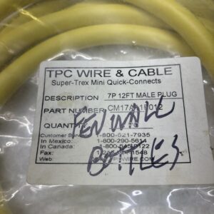 ** New TPC Wire & Cable CM17A11F012 7P 12FT Male Plug Super-Trex Connector # - Image 3