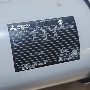 *NEW SURPLUS* Mitsubishi SF-JRV 3~Ph Motor 200/220V 50/60Hz 0.4kW + Warranty! - Image 2