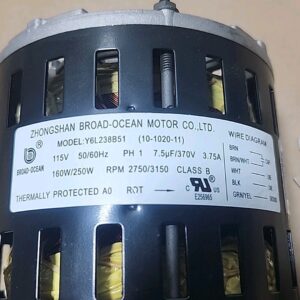 *NEW* Zhongshan Broad-Ocean Y6L238B51 Motor (10-1020-11) 1~Ph 115V + Warranty! - Image 3
