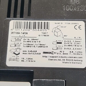 *NEW* Siemens 3RT1054-1AF36 SIRIUS Contactor 110/120V Coil 3~Phase + Warranty! - Image 8