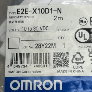 Omron E2E-X10D1-N 2M 10-30 VDC Proximity Sensor New In Sealed Bag Fast Shipping! - Image 2
