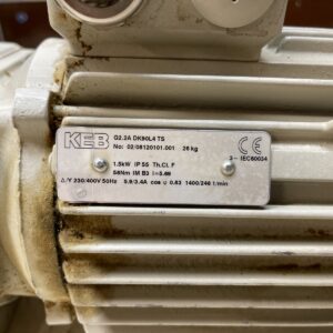 KEB G2.2A-DK90L4TS Motor 1.5kW 230/400V 1400RPM *Warranty* - Image 8
